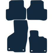 Image of the mat template for Volkswagen Passat Oval Clips (2005 - 2007) Car Mats