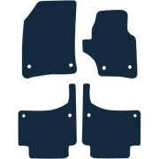 Image of the mat template for Volkswagen Touareg Round Clips (2006 - 2010) Car Mats