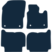 Image of the mat template for Volkswagen Touran 7 Seater 6 Piece Set (Round Clips) (2007 - 2010) Car Mats