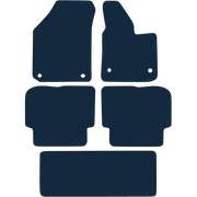 Image of the mat template for Volkswagen Touran (5 Piece Set - With Clips) (2003 - 2006) Car Mats
