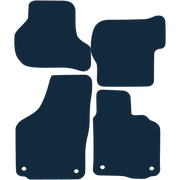 Image of the mat template for Volkswagen Golf Mk5 Oval Clips With Metal Heelpad (2004 - 2007) Car Mats