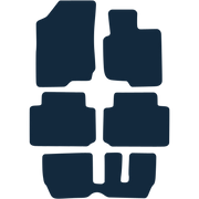Image of the mat template for Kia Carens Automatic 7 Seat (2007 - 2012) Car Mats