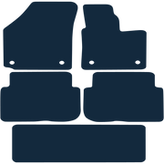 Image of the mat template for Volkswagen Touran 7 Seater Round Clips (2010 - 2016) Car Mats