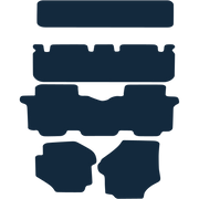 Image of the mat template for Hyundai Trajet 5 Piece Set (Including Boot) (2000 - 2006) Boot Mat