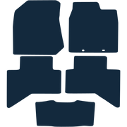 Image of the mat template for Isuzu D-Max (2012 - 2021) Car Mats