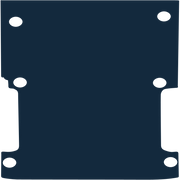 Image of the mat template for Ford Transit Mk6 Rear Section (2000 - 2006) Van Mats