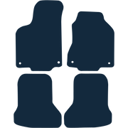 Image of the mat template for Volkswagen Polo Driver & Passenger Fixings (1994 - 1999) Car Mats