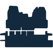 Image of the mat template for Ford Transit Mk7 (Crew Cab) (2006 - 2010) Van Mats