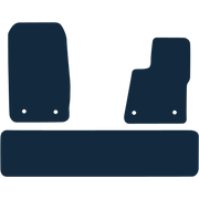 Image of the mat template for Ford Transit Custom Crew Cab Automatic 2 Front Pieces (Without Centre Piece) (2020 - Present) Van Mats
