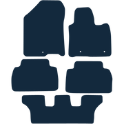 Image of the mat template for Hyundai Sanata Fe 5 Piece Set (30cm Driver Clip Spacing) (2018 - Present) Car Mats