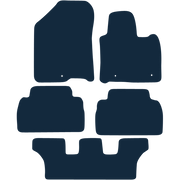 Image of the mat template for Hyundai Santa Fe 5 Piece Set (31.5cm Driver Clip Spacing) (2018 - Present) Car Mats