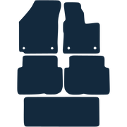 Image of the mat template for Volkswagen Touran 7 Seater Oval Fixings (2010 - 2016) Car Mats