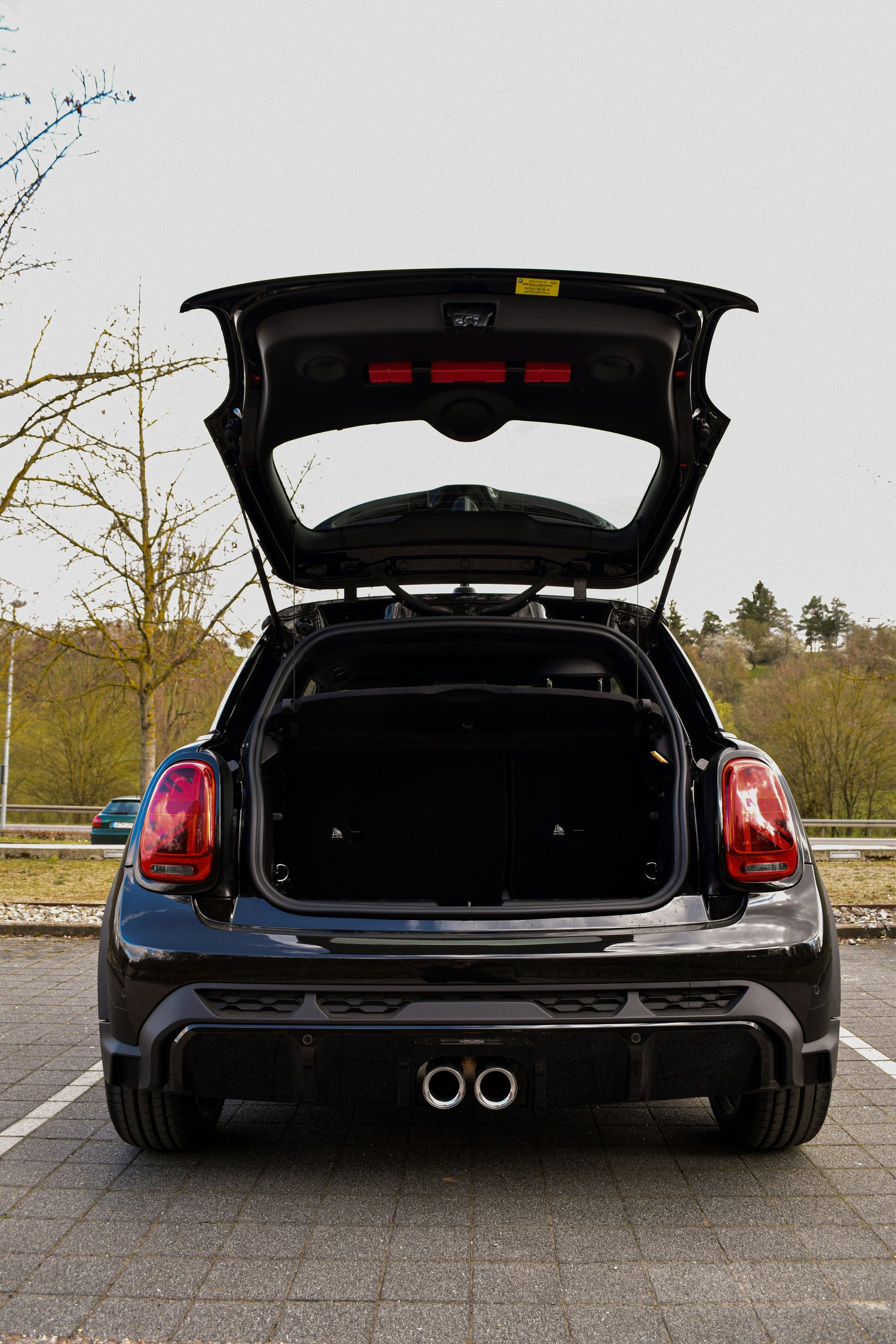 Mini Cooper with open boot