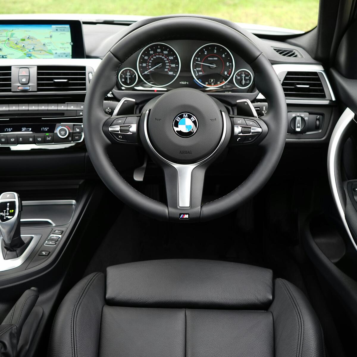 BMW interior driver POV