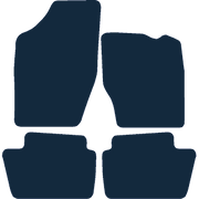 Image of the mat template for Citroen C4 No Clips (Not Picasso) (2004 - 2010) Car Mats