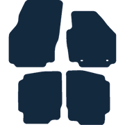 Image of the mat template for Ford Mondeo Oval Clips (2007 - 2012) Car Mats