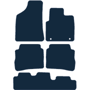 Image of the mat template for Hyundai Santa Fe 5 Piece Set (2006 - 2009) Car Mats