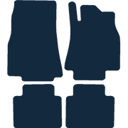 Image of the mat template for Mercedes-Benz B Class W245 (No Clips) (2005 - 2012) Car Mats