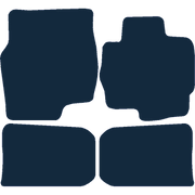 Image of the mat template for Mitsubishi Colt (2004 - 2009) Car Mats