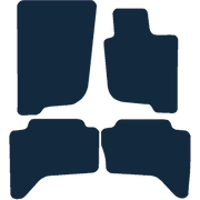 Image of the mat template for Mitsubishi L200 Double Cab (2006 - 2015) Car Mats