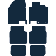 Image of the mat template for Nissan Qashqai +2 (2007 - 2010) Car Mats