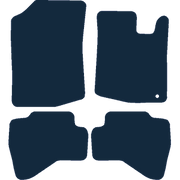 Image of the mat template for Peugeot 107 1 Clip (2005 - 2014) Car Mats