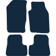 Image of the mat template for Peugeot 206 (1998 - 2007) Car Mats