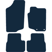 Image of the mat template for Peugeot 207 (2006 - 2012) Car Mats