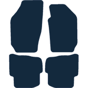 Image of the mat template for SEAT Ibiza (No Clips) (2006 - 2008) Car Mats