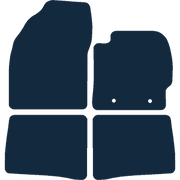 Image of the mat template for Toyota Prius (2009 - 2012) Car Mats