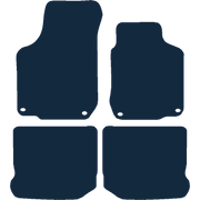 Image of the mat template for Volkswagen Beetle 4 Oval Clips (1999 - 2005) Car Mats