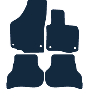 Image of the mat template for Volkswagen Golf Plus Round Clips (2007 - 2010) Car Mats