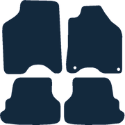 Image of the mat template for Volkswagen Lupo 2 Clips (38cm Spacing) (1999 - 2005) Car Mats