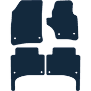 Image of the mat template for Volkswagen Touareg Round Clips (2006 - 2010) Car Mats