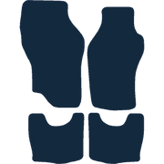 Image of the mat template for Toyota HiAce (1983 - 2008) Van Mats