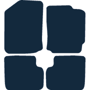 Image of the mat template for Daihatsu Sirion (2005 - 2010) Car Mats