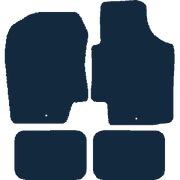 Image of the mat template for Hyundai i20 1 Clip (2008 - 2014) Car Mats