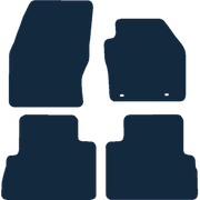 Image of the mat template for Ford C-Max Oval Clips (2011 - 2013) Car Mats