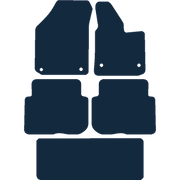 Image of the mat template for Volkswagen Touran (5 Piece Set - With Clips) (2003 - 2006) Car Mats