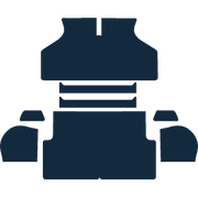 Image of the mat template for MINI Classic Full 8 Piece Floor Capret Kit (1959 - 2000) Car Mats