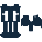 Image of the mat template for Citroen C8 Non-Captains Chair, Full Rear (2002 - 2010) Car Mats