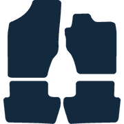 Image of the mat template for Citroen C4 (2011 - 2020) Car Mats