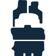 Image of the mat template for Toyota Previa (1996 - 2000) Car Mats