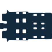 Image of the mat template for Hyundai Trajet Full Rear Carpet (2000 - 2006) Car Mats