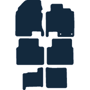 Image of the mat template for Nissan Qashqai +2 7 Seater (2010 - 2013) Car Mats