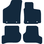 Image of the mat template for SEAT Leon Driver & Passenger Fixings (2005 - 2009) Car Mats