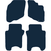 Image of the mat template for Honda Jazz With Fixing Rings (2002 - 2008) Car Mats