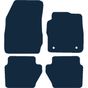 Image of the mat template for Ford Fiesta Mk7 Round Fixings (2011 - 2017) Car Mats