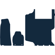 Image of the mat template for Taxi LTC TX4 3 Piece Set (2007 - 2017) Car Mats