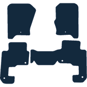 Image of the mat template for Land Rover Discovery 3 5 Seat Fixing Rings Front & Clips Rear (2004 - 2009) Car Mats